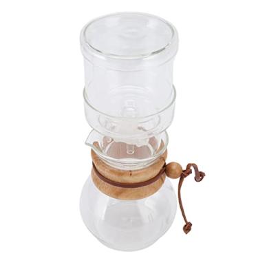 Imagem de Pote coador de café, filtro fino ajustável de vidro para derramamento de gelo sobre máquina de café multiuso à prova de derramamento redondo para preparar chá para vinho