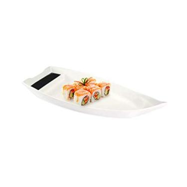 Imagem de Barca Pequena Para Sushi Em Melamina Premium 25,5 Cm Branca