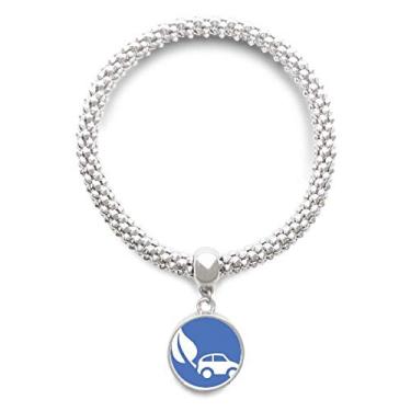 Imagem de DIYthinker Leaf Energy – Pulseira de prata com pingente redondo para proteger o meio ambiente