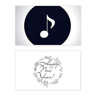 Imagem de White Music Quaver Notes Black New Year Festival Cartão de felicitações Bless Message Present