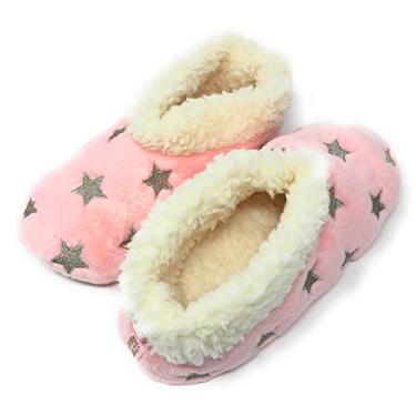 Imagem de JYinstyle Pantufas femininas de pelúcia roxa com glitter e saars The Starz, The Starz Pink, 9-10