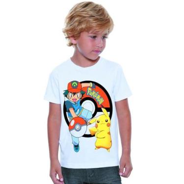 Camisa, Camiseta Desenho Anime Pokemon Pikachu Bulbasauro - Creative  camisetaria - Camiseta Infantil - Magazine Luiza