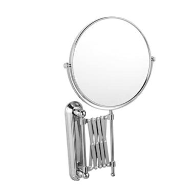 Imagem de NOLITOY 6 Espelho Giratório Montado Na Parede Espelho Sanfona Espelho De Parede Espelho Para a Nuca Espelho Do Banheiro Cromado Espelho Retrátil Girar Espelho Telescópico Esticar