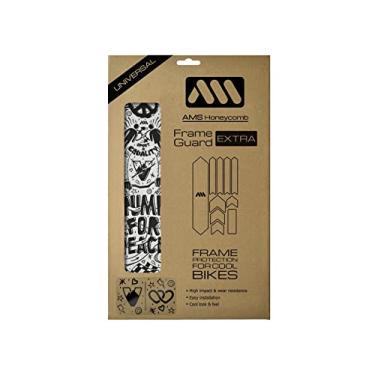 Imagem de All Mountain Style Protetor de quadro de bicicleta extra – ajuste universal, conjunto de 10 peças para tubo de penas, suporte de corrente, uso de cabos, PVC favo de mel de alto impacto