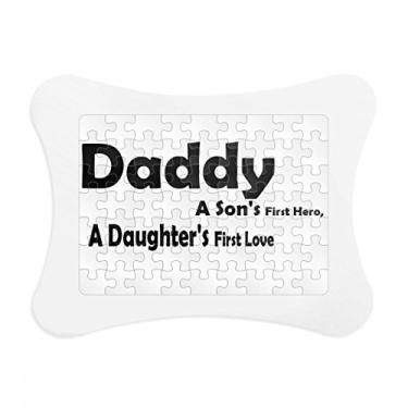 Imagem de Moldura de quebra-cabeça com citação Love Hero Daddy Festival Decoração de imagem