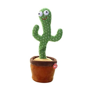 Imagem de Brinquedo fofo em forma de cacto dançante wastreake, 32 cm, brinquedo para presente de cacto dançante, cacto eletrônico dançante para crianças, 3 músicas