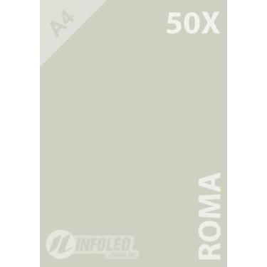 Imagem de Kit 50 Folhas Papel Color Plus Roma Cinza Claro A4 180G