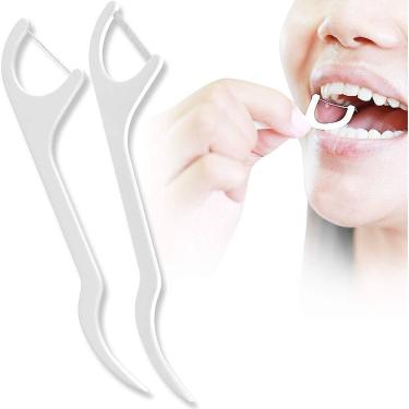 Imagem de Fio dental floss picks com 50 unidades palito dental limpeza