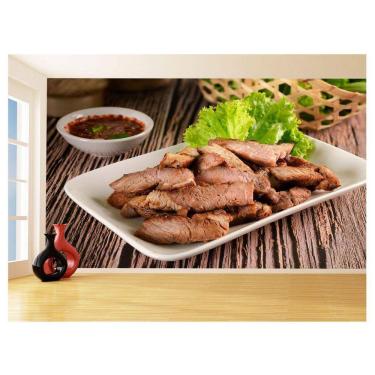 Imagem de Papel De Parede 3D Alimentos Carne Churrasco 3,5M Al302