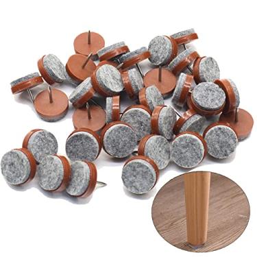 Imagem de 40 peças de almofada de feltro antiderrapante para cadeira de móveis, pés de mesa, protetores de chão, Brown 20mm(40 pcs)