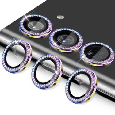 Imagem de TIUYAO Protetor de lente de câmera para Samsung Galaxy S24, capa de lente de anel de liga de alumínio de vidro temperado com [bandeja de instalação] [ferramenta de remoção] Adequado para Samsung