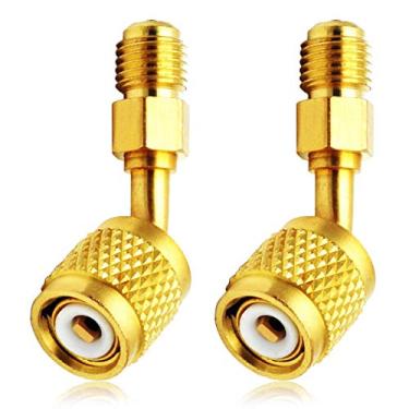 Imagem de AC COOL 2X Ar Condicionado Ductless Mini Sistema Split Adaptador De Porta De Vácuo De Carregamento, Converte Novas Portas De Serviço 5/16 Sae Estilo R410A Para Aceitar Mangueiras De Medidor 1/4 SAE