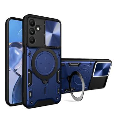 Imagem de Capa compatível com Samsung Galaxy M54 5G, com capa de lente de câmera deslizante compatível com Samsung SM-M546B/DS Galaxy M54 5G / SM-M546B, capa azul