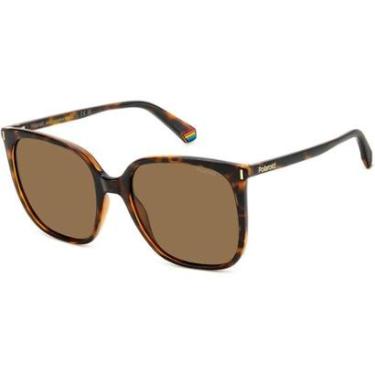 Imagem de Óculos de Sol Polaroid 6218 S 086 56SP Laranja Polarizado - Laranja - Único - Feminino-Feminino