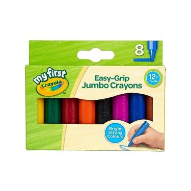 Imagem de Crayola - Giz de Cera Jumbo - Cores Sortidas (Pacote com 8) - Ideal para Crianças a partir de 12 Meses