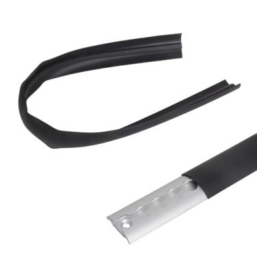 Imagem de MOTO4U Faixa de enchimento de trilho L, tira de borracha de 3,34 pés de comprimento para trilho em L arredondado, facilita o rolamento de motocicletas, ATVs e outras cargas com rodas