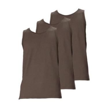 Imagem de Kit com 3 Camisetas Regata Masculina Hering 0111 Azul Marinho-Masculino