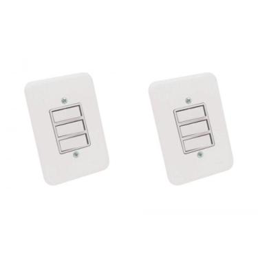 Imagem de Kit C/2 - Conjunto Radial Pollar 1901008 3 interruptores ...