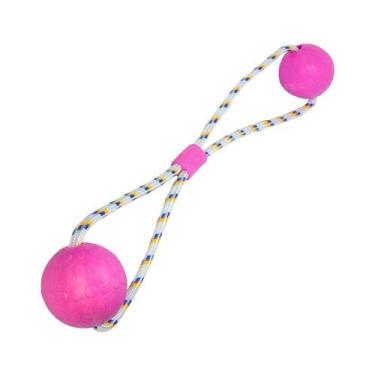 Imagem de Brinquedo Truqys Duo Ball Pet Rosa - G - Truqys Pet