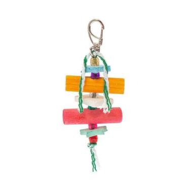 Imagem de Brinquedo Kakatoo Bica Pedra Tico para Pássaros - Cores Sortidas - Tam
