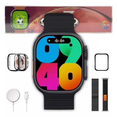 Imagem de Smartwatch Iwo / Microwear Serie 10 Ultra 3 Plus Nfc Gps Amoled 4gb Armazenamento 3 Pulseiras + Pelicula + Case