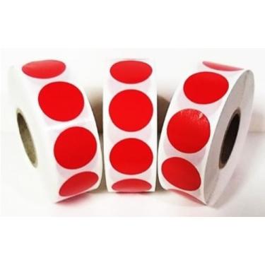 Imagem de Etiqueta de Bolinha - Couche Adesiva - QRCODETIQUETAS LTDA, Vermelho