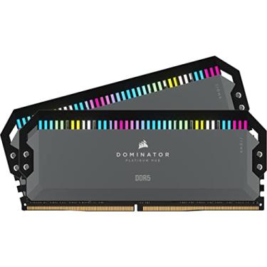 Imagem de CORSAIR DOMINATOR PLATINUM RGB DDR5 32GB (2x16GB) DDR5 6000MHz CL30 AMD EXPO Intel XMP iCUE Memória de computador compatível – Cinza (CMT32GX5M2B6000Z30K)