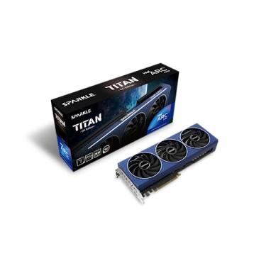 Imagem de Sparkle Intel Arc A750 Titan OC Edition, 8 GB GDDR6, ThermalSync, arrefecimento rasgado, ventilador axial, placa traseira de metal, SA750T-8GOC