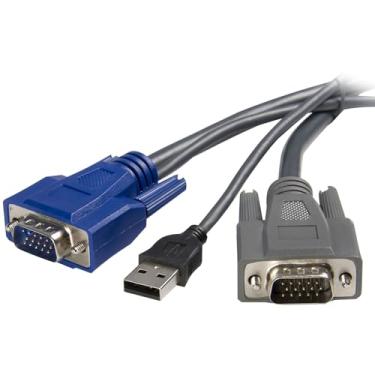 Imagem de StarTech. com cabo USB VGA 2 em 1 KVM ultrafino de 1,8 m (SVUSBVGA6)
