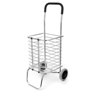 Imagem de Carrinho Dobravel Aluminio Feira Compras Portatil Transporte - Ab Midi