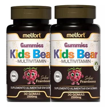 Imagem de Multivitaminico Kids Gomas Gummy Ursinho 60 Gomas 2500mg Framboesa - M