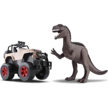 Imagem de Dinossauro Acrocantossauro Com Carrinho Jipe 1510- Silmar