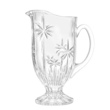 Imagem de Jarra de Cristal Palm Tree Transparente para Água Suco 1,5 Litros Wolf