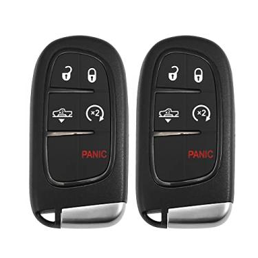 Imagem de X AUTOHAUX 2 peças 433MHz GQ4-54T substituição Smart Proximit Keyless Entry Remote Key Fob Alarme para Dodge para Ram 1500 2500 3500 2013-2019 Caminhão Suspensão a Ar 2013-2018 5 Botões 46 Chip