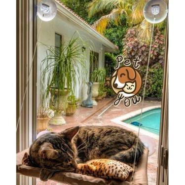 Imagem de Caminha Abrigo Cama Suspensa De Janela Com Ventosas Para Gatos Pets Re
