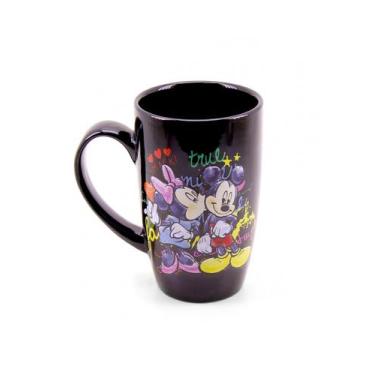 Imagem de Caneca Porcelana Preta Mickey e Minnie 400ml Disney - Taimes