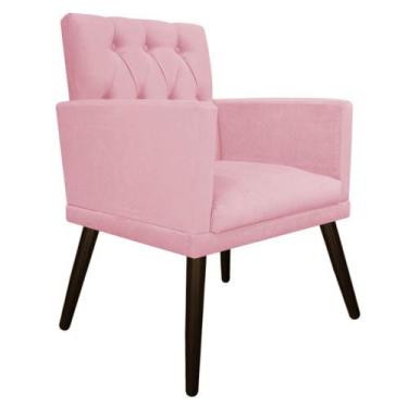 Imagem de Poltrona Decorativa Nanda Pés Palito Tabaco Sala de Espera Recepção Su