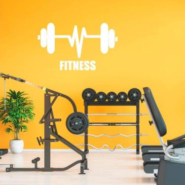 Imagem de Adesivo Academia Frequência Cardíaca Fitness Barra Supino - Kanto Stor