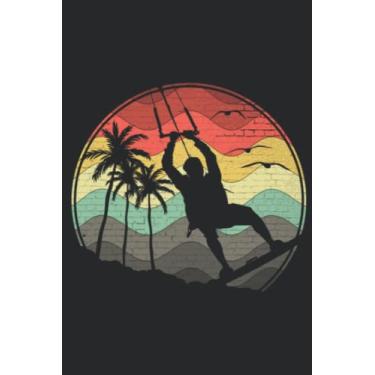 Imagem de Vintage Kiteboarding Kitesurfing Badge Retro Surfing Style Good: Lined Journal Notebook To Do Schedule, Medium 6x9 Inches, 100 Pages, Printed Cover