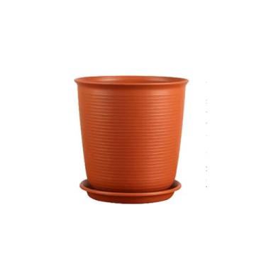 Imagem de LICONG-2020 Vaso de plantas interno/externo, vasos de flores de plástico de resina espessa, vasos de suculentas criativos redondos grandes vasos de flores varanda, decoração de casa, presente para