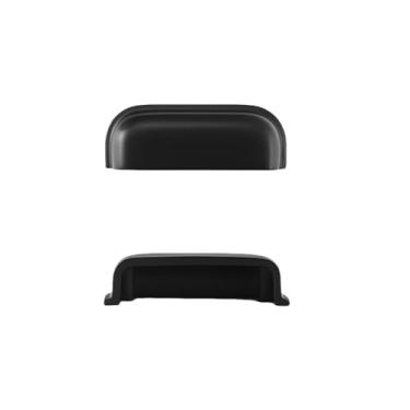 Imagem de Puxador de porta de armário de luxo em cobre puro moderno, concha dourada, semicírculo, luz, latão, simples, gaveta, preto, 64 mm