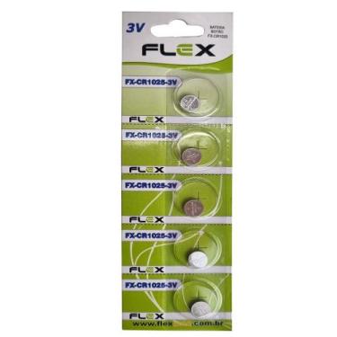 Imagem de Cartela de Bateria Flex FX-CR1025 3V 5 Unidade