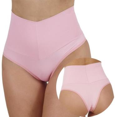 Imagem de Kit 5 Calcinhas Gestante Pós Parto Cintura Alta Cós Duplo em Poliamida