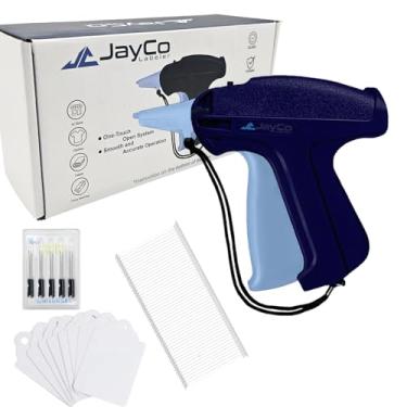 Imagem de Kit de pistola de etiquetagem padrão JayCo – Inclui pistola de fixação de etiqueta de preço padrão, 6 agulhas de aço, 1000 peças de farpas de 5 cm e 200 peças de etiquetas de preço brancas para