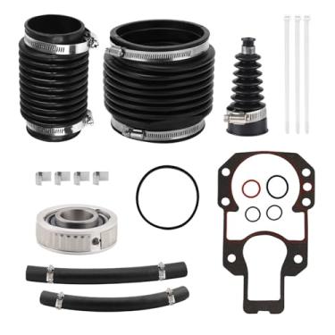 Imagem de MXSAG Kit de fole 803097T1 para MerCruiser Alpha 1 geração 1, inclui kits de reparo/serviço com rolamento de suspensão, junta em U, foles de escape, substitui Sierra 18-8213 e 18-2601-1.