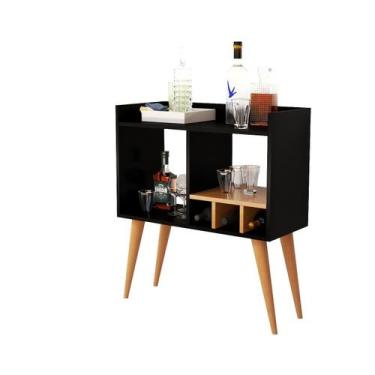 Imagem de Aparador p/ Salas e Recepção com Porta Garrafas e Bebidas - Lucky Stor
