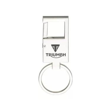 Imagem de Chaveiro Para Triumph Metal Espelhado Mosquetão  - E - LUALKI STORE LA