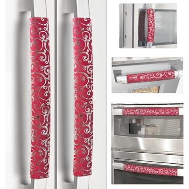 Imagem de Capas de maçaneta de porta de geladeira, conjunto de 6, capas antiderrapantes para maçanetas de geladeira, capas de maçaneta de eletrodomésticos laváveis, mantenha sua cozinha limpa, protetor de alça