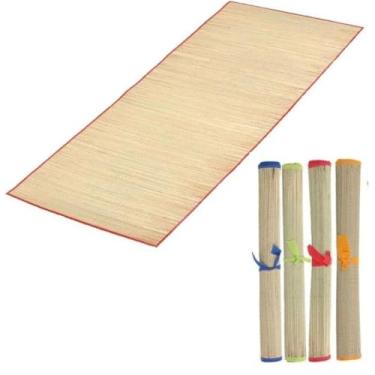 Imagem de Esteira De Praia Palha Camping Piquenique Dobrável Tapete Piscina 170 * 60cm(Amarelo)