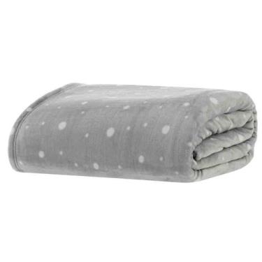 Imagem de Cobertor/Manta Casal Blanket Vintage Prata Poá Kacyumara